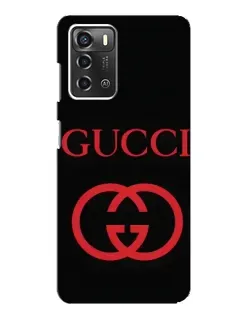 Чехол для ZTE Blade A52 с картинкой «Gucci — красный логотип»