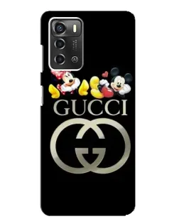 Чехол для ZTE Blade A52 с картинкой «Gucci — герои Disney»