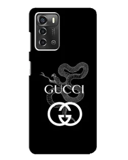 Чехол для ZTE Blade A52 с картинкой «Gucci — серебряная змея»