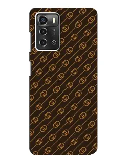 Чехол для ZTE Blade A52 с картинкой «Gucci — золотые диагонали»