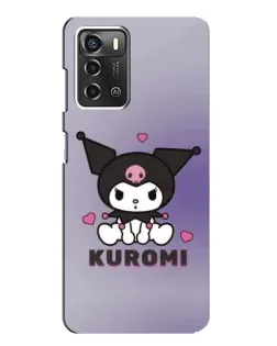 Чехол для ZTE Blade A52 с картинкой «Kuromi — фиолетовый арт» Чехол для ZTE Blade A52 с картинкой «Kuromi — фиолетовый арт»