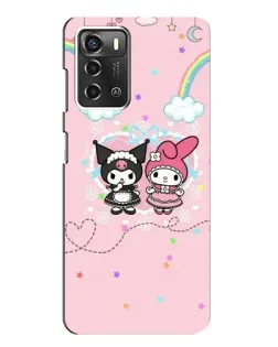 Чехол для ZTE Blade A52 с картинкой «My Melody и Kuromi» Чехол для ZTE Blade A52 с картинкой «My Melody и Kuromi»