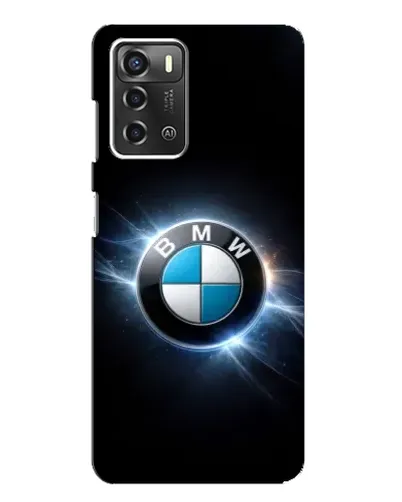 Чехол для ZTE Blade A52 с картинкой «BMW — неоновое сияние»