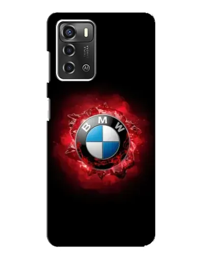 Чехол для ZTE Blade A52 с картинкой «Логотип BMW — вспышка»