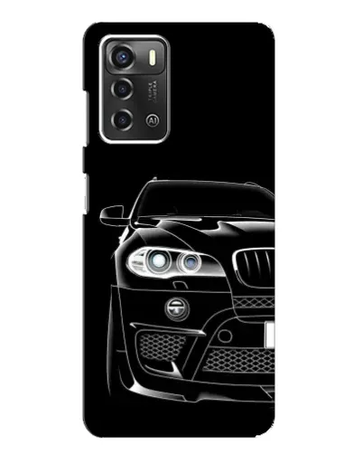 Чехол для ZTE Blade A52 с картинкой «Темный силуэт BMW»