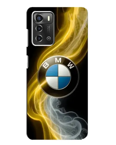 Чехол для ZTE Blade A52 с картинкой «Золотистый дым BMW»