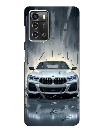 Чехол для ZTE Blade A52 с картинкой «BMW в свете фар»