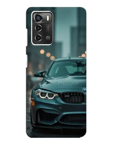Чехол для ZTE Blade A52 с картинкой «BMW в огнях города»