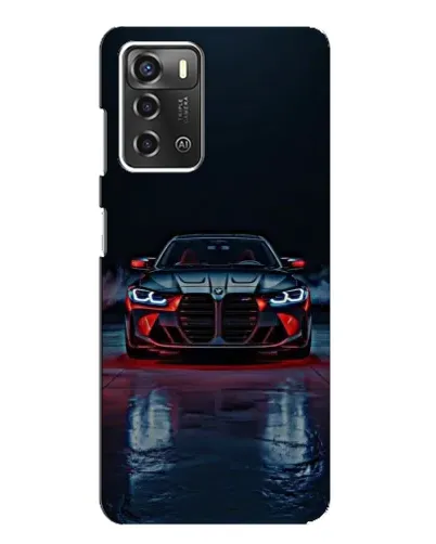 Чехол для ZTE Blade A52 с картинкой «BMW на мокрой дороге»