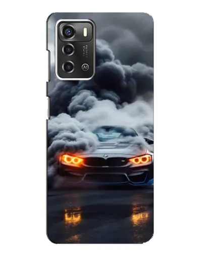 Чехол для ZTE Blade A52 с картинкой «BMW в дыму»