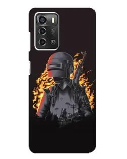 Чохол для ZTE Blade A52 з картинкою «PUBG — вогняний силует»