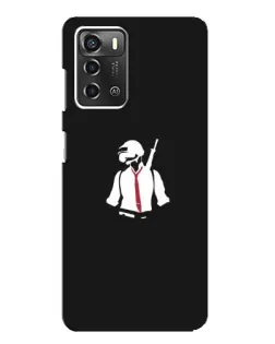 Чохол для ZTE Blade A52 з картинкою «PUBG — силует воїна»