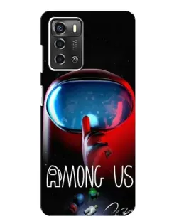 Чохол для ZTE Blade A52 з картинкою «Червоний імпостер — макро»