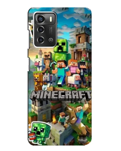 Чехол для ZTE Blade A52 с картинкой «Замок Minecraft»