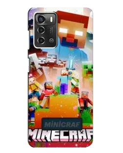 Чохол для ZTE Blade A52 з картинкою «Minecraft герої гри»