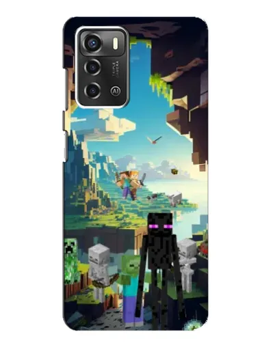 Чехол для ZTE Blade A52 с картинкой «Эндермен в лесу»