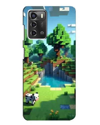 Чехол для ZTE Blade A52 с картинкой «Minecraft летний день»