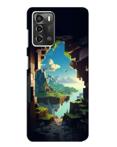 Чехол для ZTE Blade A52 с картинкой «Вид из пещеры»