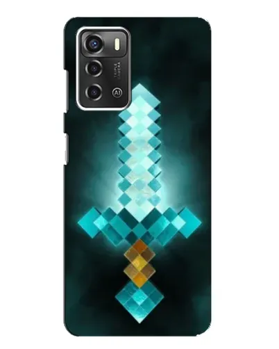 Чехол для ZTE Blade A52 с картинкой «Алмазный меч неон»