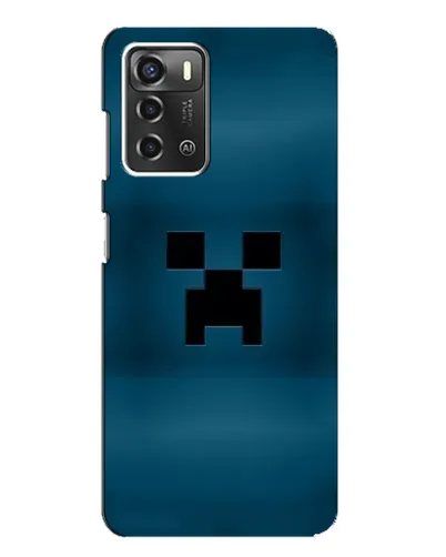 Чехол для ZTE Blade A52 с картинкой «Крипер текстура»