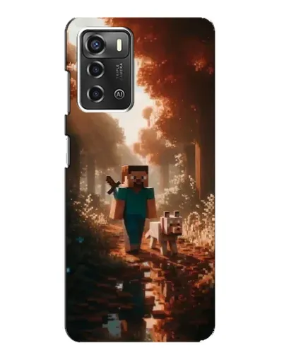 Чехол для ZTE Blade A52 с картинкой «Стив в лесу»
