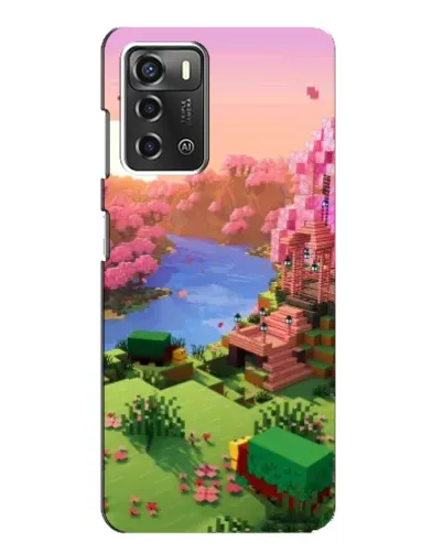 Чехол для ZTE Blade A52 с картинкой «Розовое дерево Minecraft»