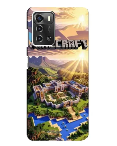 Чехол для ZTE Blade A52 с картинкой «Minecraft панорама»