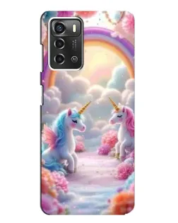 Чехол для ZTE Blade A52 с картинкой «Радуга и единороги» Чехол для ZTE Blade A52 с картинкой «Радуга и единороги»