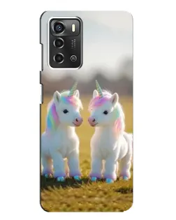 Чехол для ZTE Blade A52 с картинкой «Пара единорогов» Чехол для ZTE Blade A52 с картинкой «Пара единорогов»
