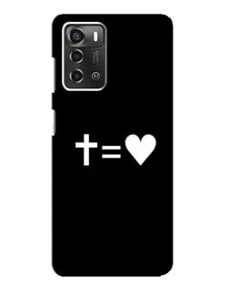 Чехол для ZTE Blade A52 с картинкой «Крест и Сердце» Чехол для ZTE Blade A52 с картинкой «Крест и Сердце»
