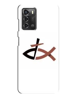Чехол для ZTE Blade A52 с картинкой «Рыба и крест» Чехол для ZTE Blade A52 с картинкой «Рыба и крест»