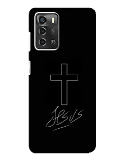 Чехол для ZTE Blade A52 с картинкой «Графический крест Jesus» Чехол для ZTE Blade A52 с картинкой «Графический крест Jesus»
