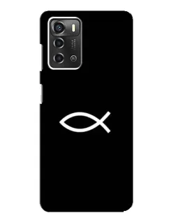 Чехол для ZTE Blade A52 с картинкой «Символ рыбы Jesus» Чехол для ZTE Blade A52 с картинкой «Символ рыбы Jesus»