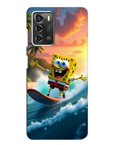 Чехол для ZTE Blade A52 с картинкой «Губка Боб серфингист» Чехол для ZTE Blade A52 с картинкой «Губка Боб серфингист»