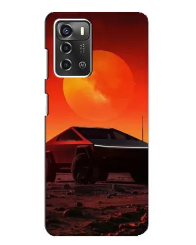 Чехол для ZTE Blade A52 с картинкой «Cybertruck на Марсе»