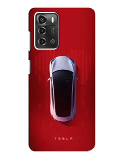 Чехол для ZTE Blade A52 с картинкой «Tesla Top View»