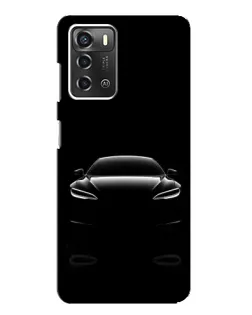 Чехол для ZTE Blade A52 с картинкой «Силуэт Tesla Night»
