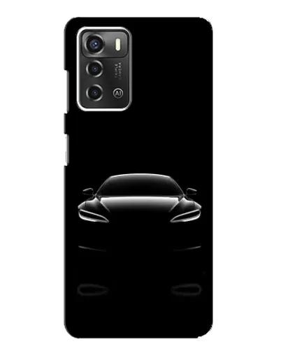 Чехол для ZTE Blade A52 с картинкой «Силуэт Tesla Night»