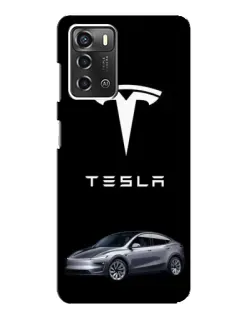 Чехол для ZTE Blade A52 с картинкой «Tesla Model Y»