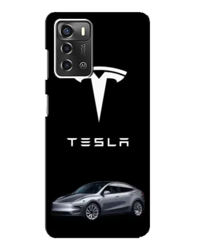 Чехол для ZTE Blade A52 с картинкой «Tesla Model Y»