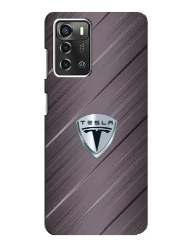 Чехол для ZTE Blade A52 с картинкой «Металлическая текстура Tesla»