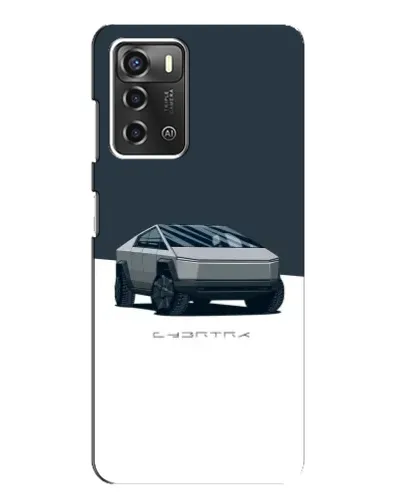 Чехол для ZTE Blade A52 с картинкой «Серебристый Cybertruck Tesla»