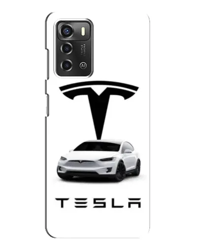 Чехол для ZTE Blade A52 с картинкой «Tesla White Style»