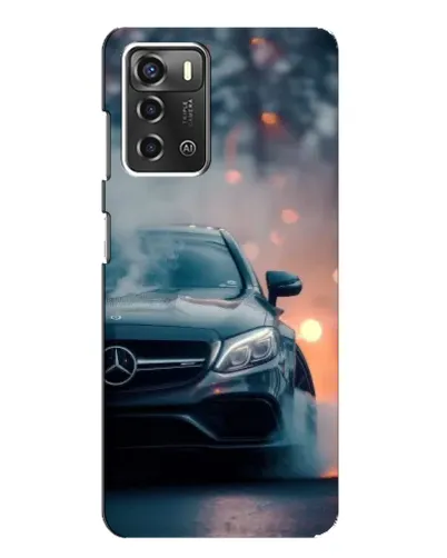 Чехол для ZTE Blade A52 с картинкой «Mercedes — ночной город»
