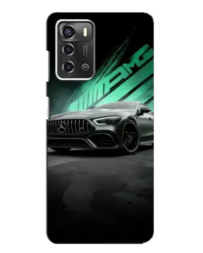 Чехол для ZTE Blade A52 с картинкой «Темный Mercedes AMG»