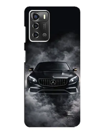 Чехол для ZTE Blade A52 с картинкой «Mercedes в дыму»