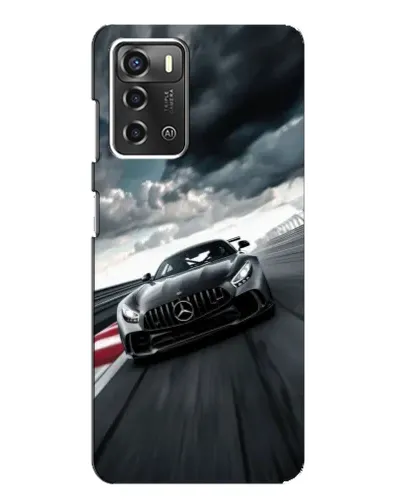 Чехол для ZTE Blade A52 с картинкой «Гоночный Mercedes AMG»