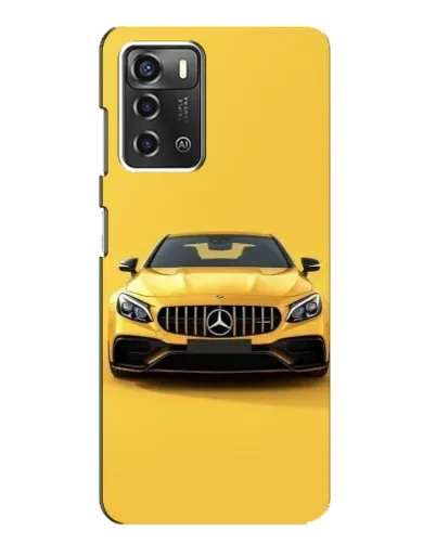 Чехол для ZTE Blade A52 с картинкой «Желтый Mercedes GT»