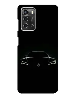 Чехол для ZTE Blade A52 с картинкой «Mercedes — силуэт авто» Чехол для ZTE Blade A52 с картинкой «Mercedes — силуэт авто»