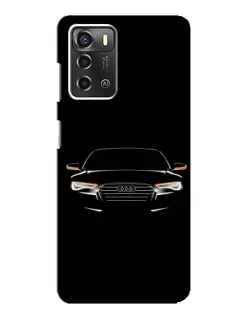 Чехол для ZTE Blade A52 с картинкой «Audi — ночной контур»